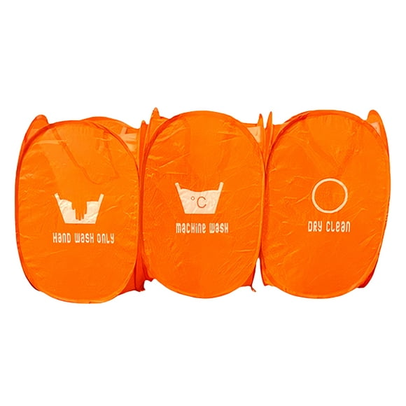 Juego de clasificación de cestas de lavandería International Closeouts Emergente de 3 con 2 bolsas de lavado