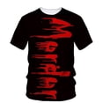 thumbnail image 1 of T-Shirt d'Été Imprimé 3d Hip Hop Horror Blood Manches Courtes Mode Alternative Tendance Ample Qualité Col Rond, 1 of 5