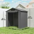 thumbnail image 3 of Outsunny 6' x 4' Portable Shed, Waterproof Bike Tent, Dark Grey, 3 of 10