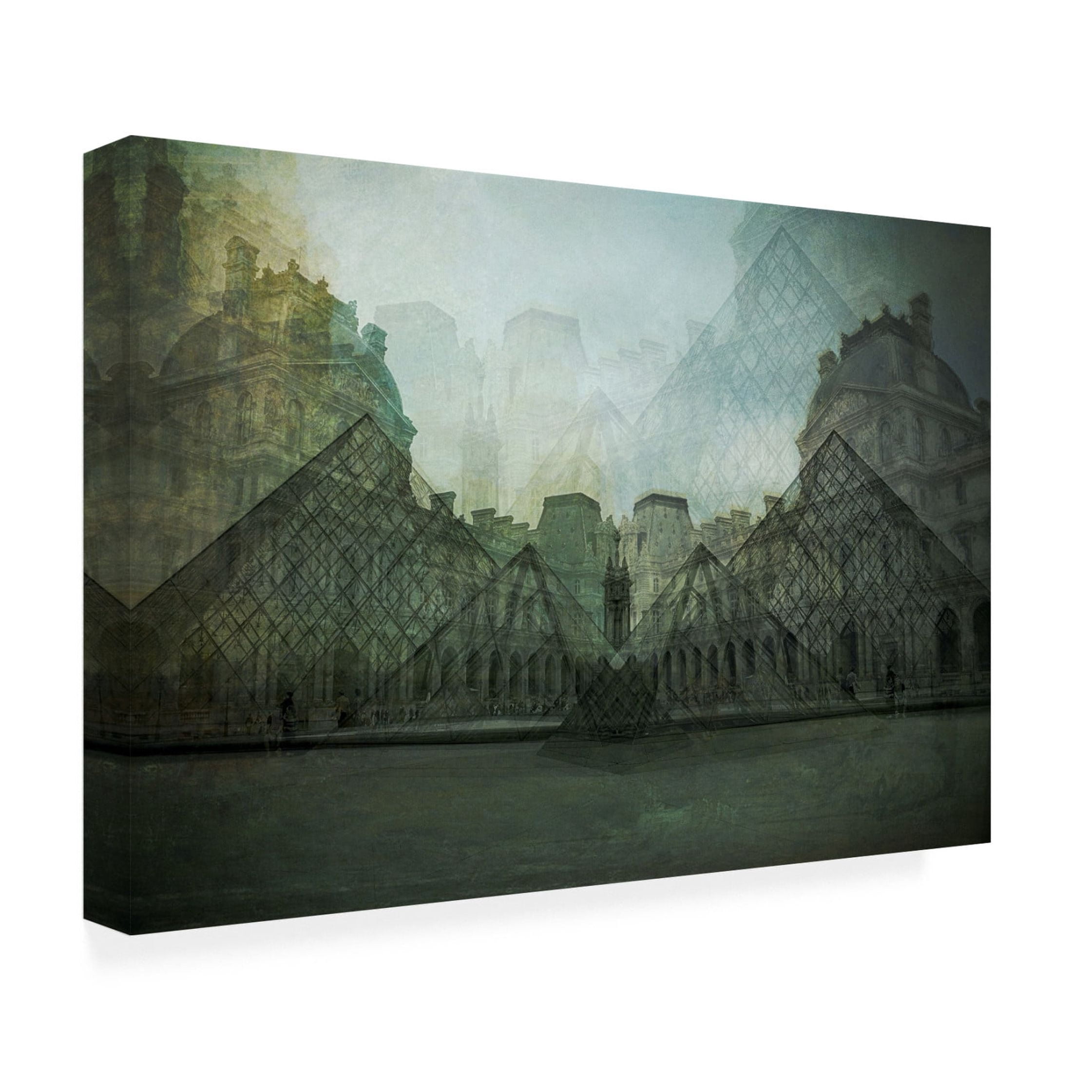 Canvas Wall Art - Orkidea W. 'Crystal Pyramids' Wall Art for Living Room, Bedroom, or Office Décor by Trademark Fine Art - 32 x 22 Inches