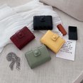 thumbnail image 2 of Womens Makeup Bag Portable Button Closure Shoulder Pouch Coin Pouch with Mirror, 2 of 10