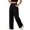 Black, variant on Atkumj Cotton Linen Pants for Women with Pockets High Waist Button Straight Leg Trouser Pants Casual Solid Color Women Baggy Pants for Everyday Outfit S