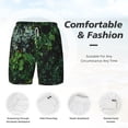 thumbnail image 4 of Kdxio Lush Foliage Green Plant Print Men'S Swim Trunks With Compression Liner 7 Inch Inseam Quick Dry Swim Shorts, 4 of 7