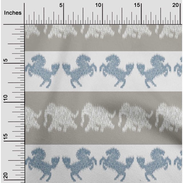 oneOone Viscose Chiffon Fabric Stripe|Elephant & Horse Ikat Decor Fabric Printed BTY 42 Inch Wide