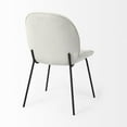 thumbnail image 6 of Black and White Flaired Seat Fabric Dining Chair, 6 of 9