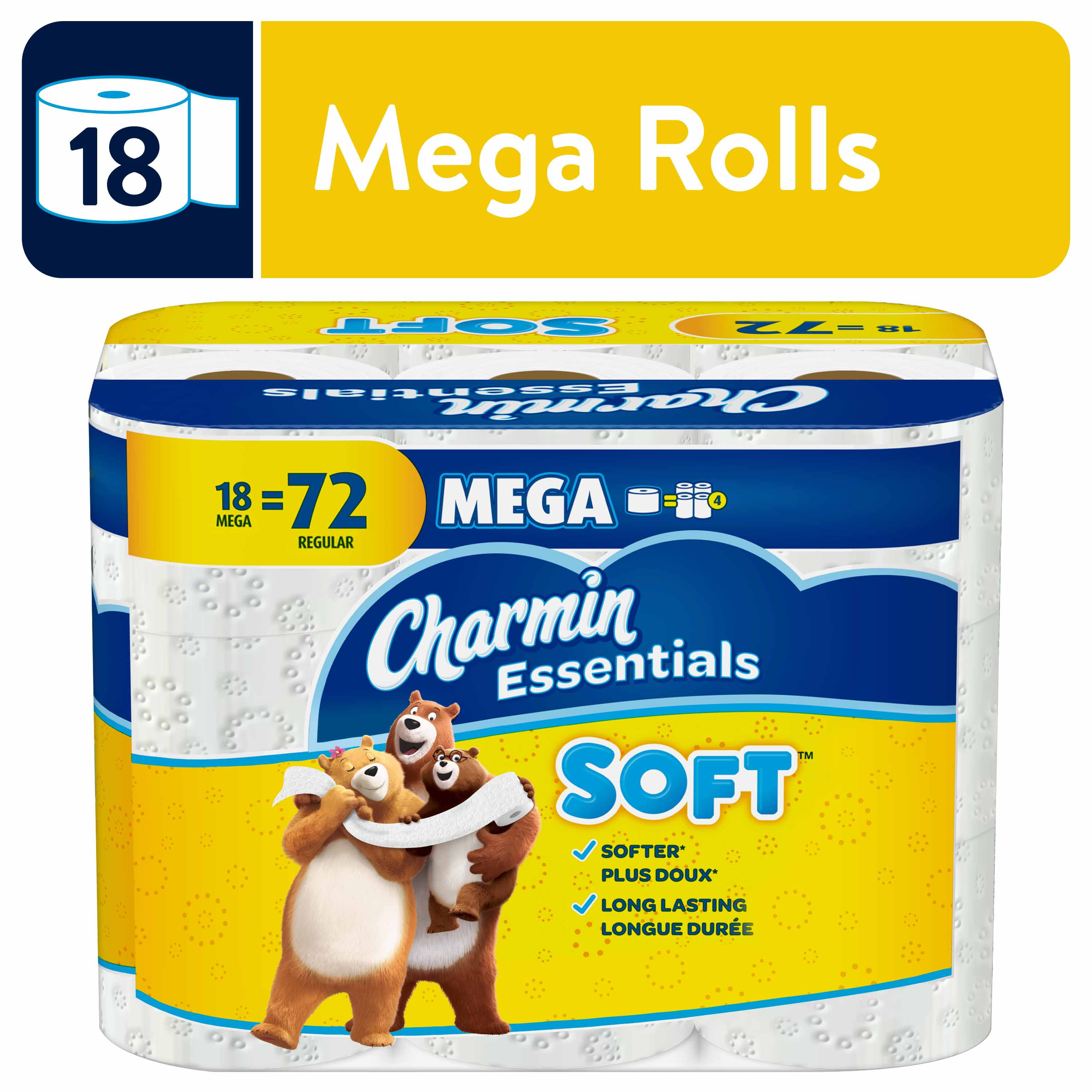 Charmin Essentials Soft Toilet Paper 18 Mega Rolls