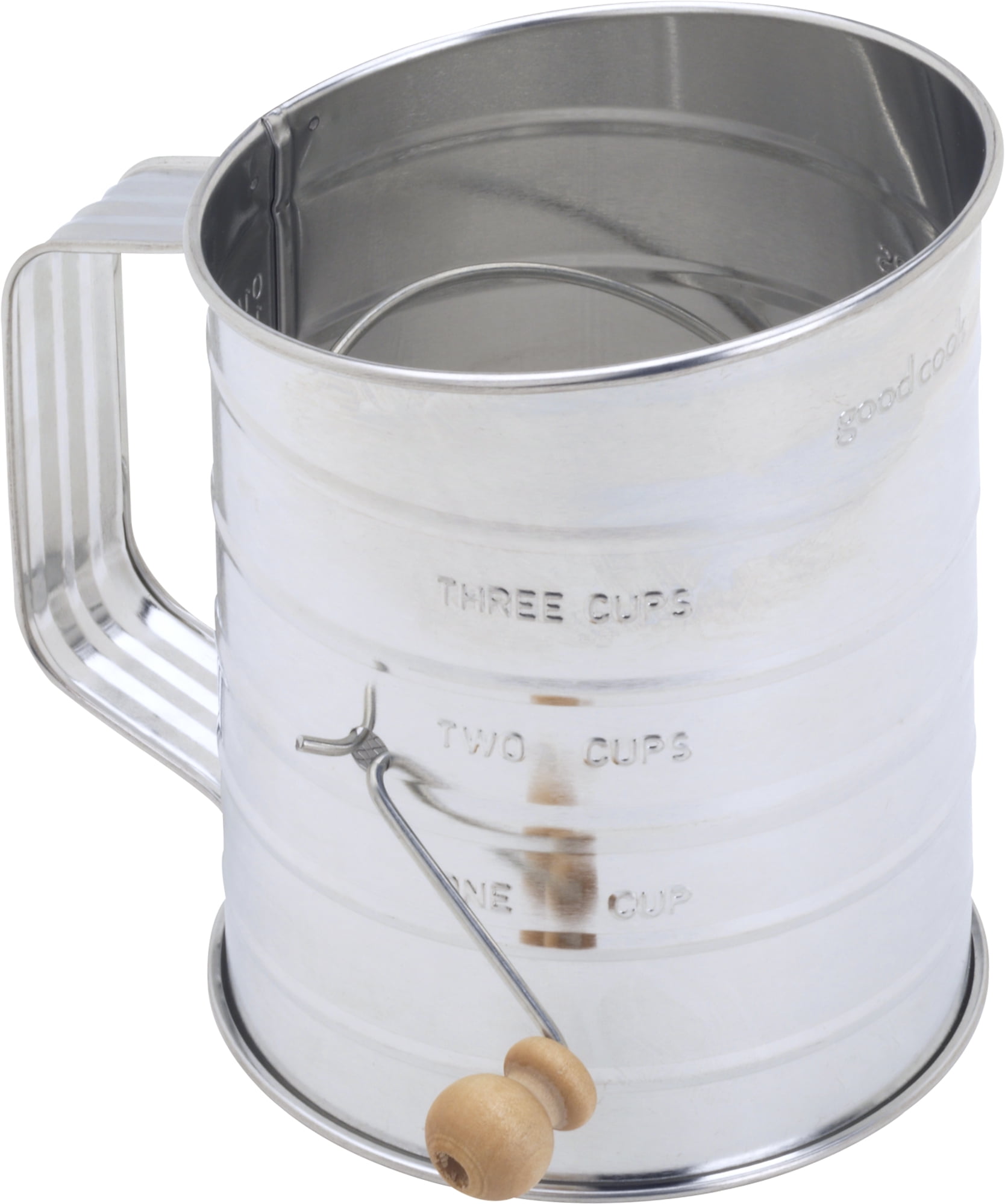 Mainstays 3 Cup Metal Flour Sifter Clean by Hand Washing and Hand