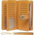 thumbnail image 3 of Gmdisc Wallets for Women Genuine Leather Wallet Credit Card Holder with RFID Blocking Large Capacity, 3 of 9