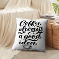 thumbnail image 4 of LALILO Throw Pillow Covers Lettering Quote With Sketches Coffee Cushion Cover 18" x 18", 1304 Pack, 4 of 6