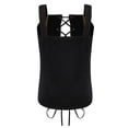 thumbnail image 2 of Ocealan Kid Girl Pirate Queen Lace Up Vest Wide Straps Waistcoat Top Gothic Undershirts Black 8, 2 of 7