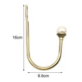 thumbnail image 5 of 2PCS Curtain Holdbacks, Curtain Tieback Hooks with Pearl Ball for Drapes, Metal Decorative Drapery Curtain Holdback Holder Wall Window Treatment Holdback for Home Office, 5 of 8