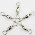 thumbnail image 5 of 100pcs #4 Solid Fishing Swivel Snaps Hook Connector Barrel Bearing with Welded Rings Stainless Steel, 5 of 6
