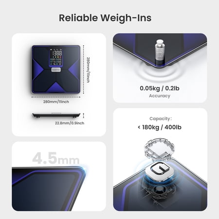 RENPHO Smart Body Fat Scale - BMI, Muscle Mass, Bluetooth - Image 4