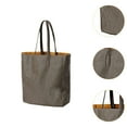 thumbnail image 4 of amagogo Commuting Tote Bag PU Leather Shoulder Bag for Commuting Travel Birthday Gift Dark Gray, 4 of 9