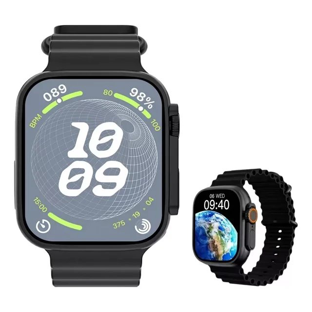 Reloj Inteligente Isdewatch T800 Ultra 2 Smartwatch Función De Doble Toque Llamadas Notificaciones Deportes Sensor De Ritmo Cardiaco Negro