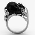 thumbnail image 3 of Luxe Jewelry Designs Two-Tone Ion Plated Unisex Ring with Black Jet Epoxy - Size 9 (Pack of 2), 3 of 4