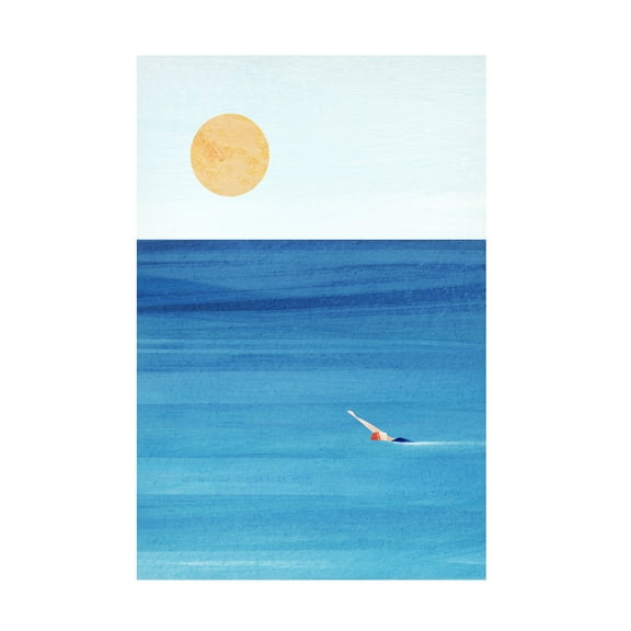 Trademark Fine Art longwayhome Sea Swim Canvas Wall Art