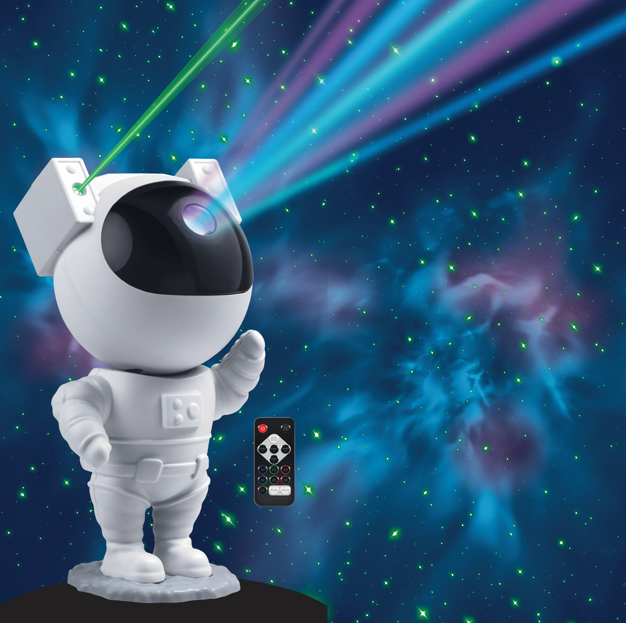 Merkury Innovations Astronaut Galaxy Light Projector with Remote photo 3