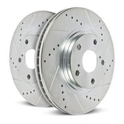 Power Stop Rear Pair of Drilled and Slotted Brake Rotors JBR1731XPR