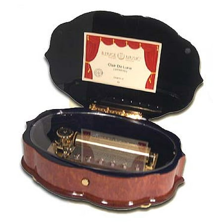 Reuge Swiss Music Box - BEAUTIFUL Scallop Shaped 72 Note Reuge Stunning Musical Box - Tristesse - 3 Parts