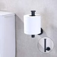 thumbnail image 3 of Matte Black Toilet Paper Holder SUS304 Stainless Steel, Modern Round Tissue Roll Holders Wall Mount, Toilet Paper Roll Dispenser Bathroom 5 inch TP Holder for Kitchen Washroom, 3 of 5