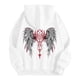 thumbnail image 3 of MHFRRA Sudadera con Capucha Informal con Estampado de Alas de Ángel de Invierno, Sudadera con Forro Suave, Sudadera Acogedora con Bolsillo Frontal para Exteriores Blanco, 3 of 3