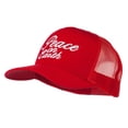 thumbnail image 2 of Peace on Earth Embroidered Twill Mesh Cap - Red OSFM, 2 of 5