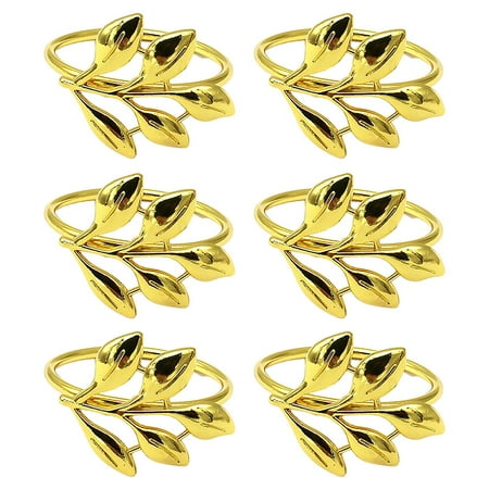 

Fovolat Leaf Napkin Rings Set of 6|Leaf Napkin Ring Holders|Vintage Leaves Napkin Rings for Table Setting Perfect for Fall Easter Thanksgiving