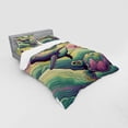 thumbnail image 2 of Ambesonne Nautical Bedding Set 4 Pcs, Whale and Turtle Hippie, Queen, Seafoam Purple and Pink, 2 of 2