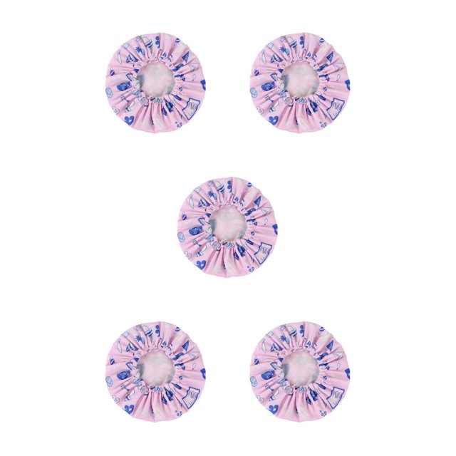 Minnieouse Gorro de baño portátil reutilizable adultos niños Adorable doble capa interior baño cocina limpieza facial gorro de ducha Type2 NO2