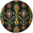 thumbnail image 4 of SAFAVIEH Ikat Abbot Southwestern Wool Area Rug, Charcoal/Blue, 8' x 10', 4 of 9