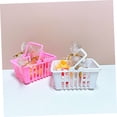 thumbnail image 3 of OULII 10Pcs Toddler Shopping Basket White Mini Shopping Baskets Family Fun, 3 of 8