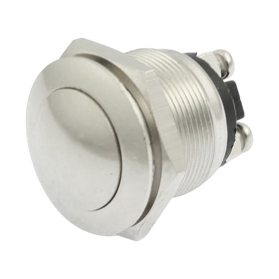 250V 5A OFF-(ON) NO N/O 19mm Hole Metal Mometary Round Push Button Switch