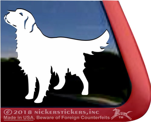 Windows and more Vinyl Decal for Cars Golden Retriever Dog Breed Pride 