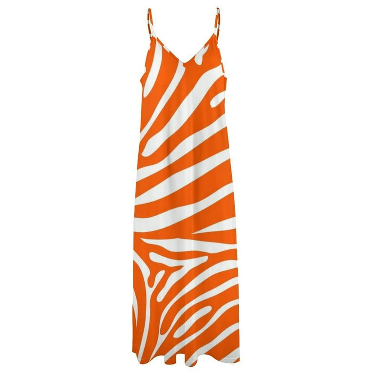 open lace back dress Orange Zebra Print Cut Out Mini Dress main image 1