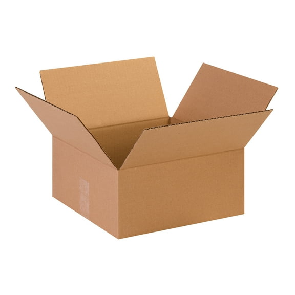 The Packaging Wholesalers Flat Corrugated Boxes 13" x 13" x 6" Kraft 25/Bundle BS131306
