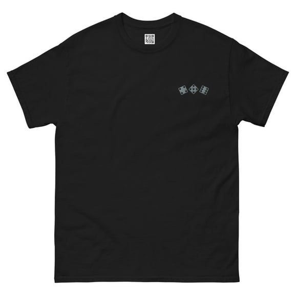 456 DICED OUT - ORIGINAL T-SHIRT BLACK EMB GREY (S)