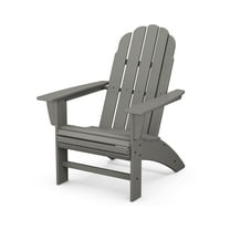 POLYWOOD Vineyard Curveback Outdoor Adirondack Chair in Slate Grey
