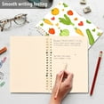 thumbnail image 4 of FORMRS 1-Subject Spiral Notebook 8" x 5" College Ruled 60 Refillable Sheet, White Vegetables Pattern, 4 of 7
