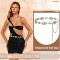 thumbnail image 5 of WHIPPY Womens Metal Waist Chain Belt Western Belts for Jeans Dresses, 5 of 7