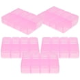 thumbnail image 4 of Boîtes de Rangement à Compartiments Roses 5 Pcs Rectangulaires 2.91x2.44x0.79 Po, 4 of 5