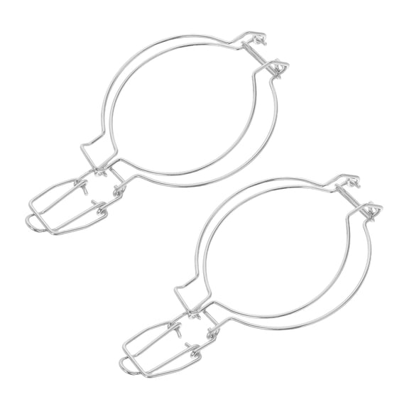 OUNONA 2-Pack Metal Jar Clips for Jars, Kitchen Food Storage Sealing, Airtight Lid Fasteners