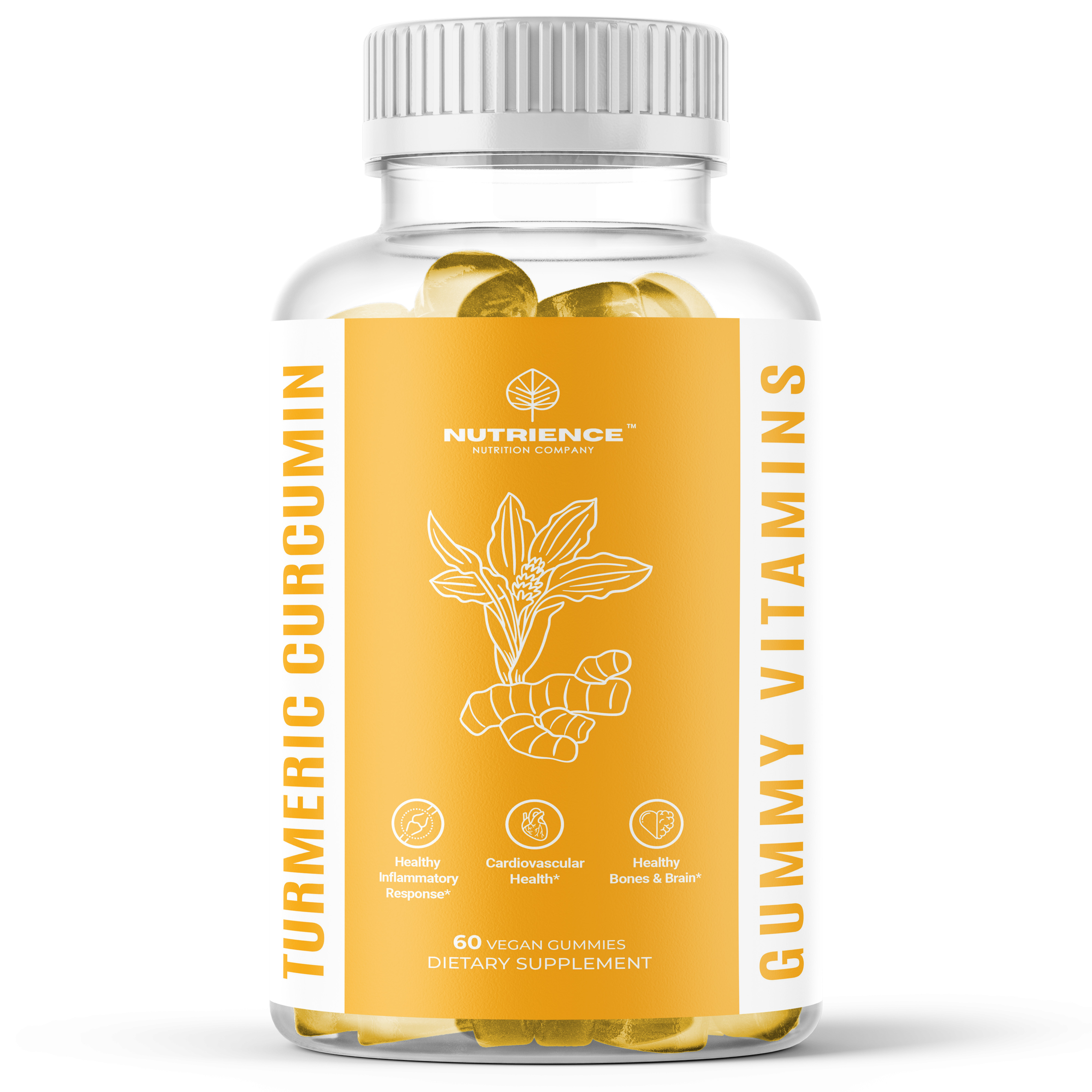 Turmeric Curcumin Gummies with BioPerine for Fast Absorption Potent