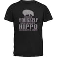 thumbnail image 1 of Always Be Yourself Hippo Black Adult T-Shirt, 1 of 1