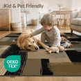 thumbnail image 4 of ODIKA Throw Geometric Tan Bold Grey Freeform Composition Minimalist Pet Friendly & Kids Safe Play for Playroom, Bedroom, Reading Nook, 4 of 7