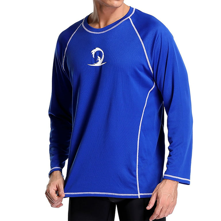 Glonme Men Tee Tops Long-Sleeve T-Shirts UPF 50 Fit Swim Shirt Sun