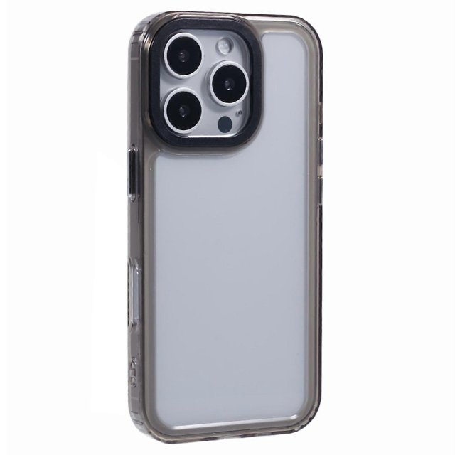 For iPhone 16 Pro Max Clear Phone Case PC+TPU Hybrid Back Cover - Transparent Purple