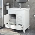 thumbnail image 2 of Miekor Furniture 30" Bathroom Vanity with Sink, Bathroom Cabinet with Two Doors and One Drawer, White B5A0213, 2 of 12