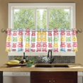 thumbnail image 4 of Yayeee Kitchen Curtains Tier Set of 2 Light Filtering 57"x36" Over Sink Window Panels, Gummy Bear Pattern, 4 of 7