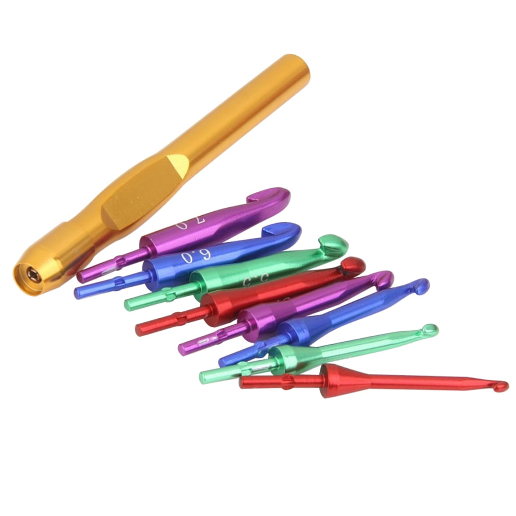 RENACLIPY Knitting Tools Crochet Hook Set Assorted Color Smooth Knitting Easy to Carry